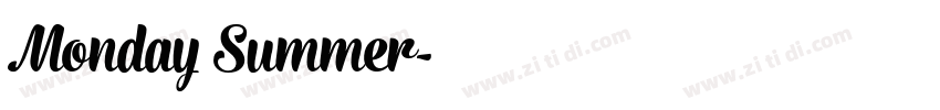 Monday Summer字体转换